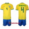 Virallinen Fanipaita + Shortsit Brasilia Marquinhos 4 Kotipelipaita MM-Kisat 2022 - Lasten